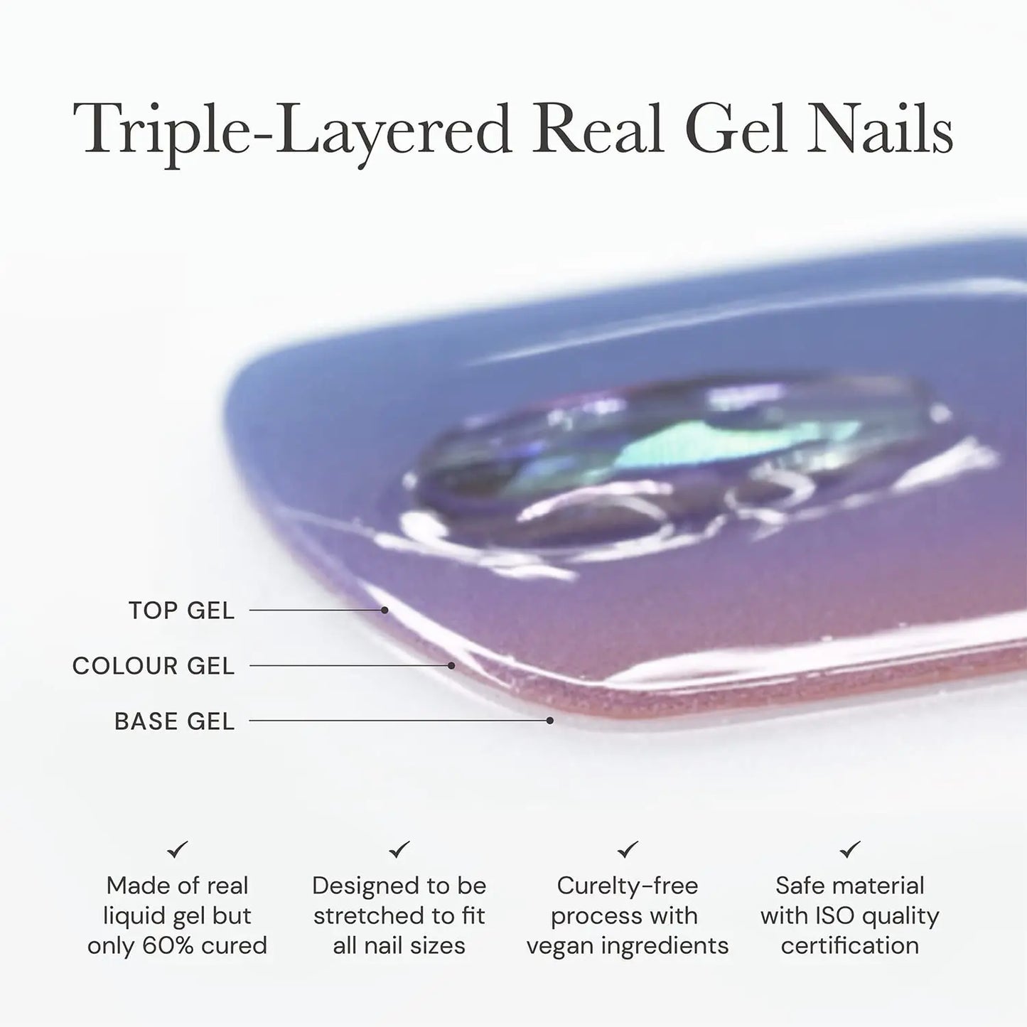 ohora Semi Cured Gel Nail Strips (N Cream Beige) - Nude, Solid, Works with Any UV/LED Nail Lamps, Salon-Quality, Long Lasting, Easy to Apply & Remove - Includes 2 Prep Pads, Nail File & Wooden Stick 01. N Cream Beige