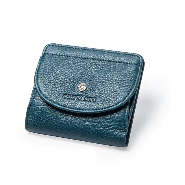 Cartera pequeña de moda de cuero genuino