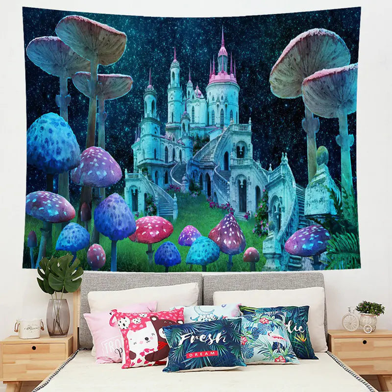 Psychedelic Mushroom Tapestry – Vibrant Wall Hanging