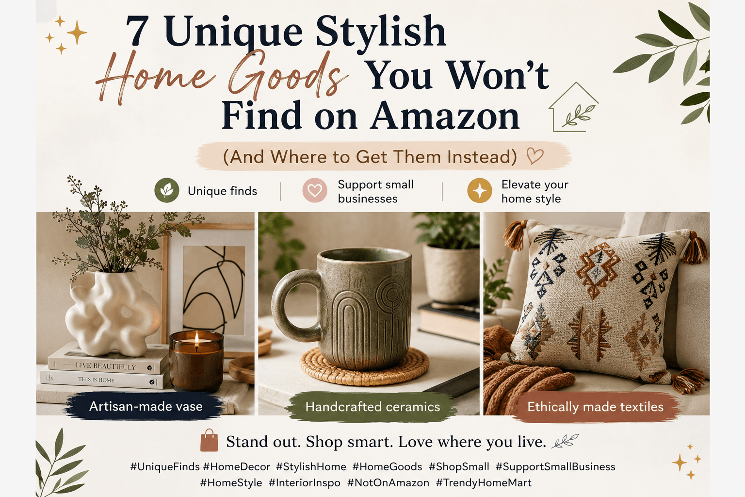 7 Unique Stylish Home Goods You Won't Find on Amazon (And Where to Get Them Instead) - Trendy Home Mart