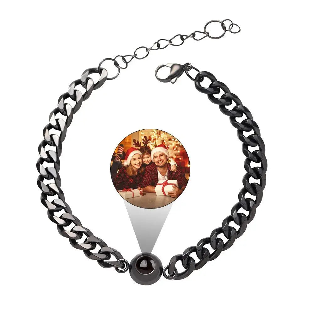 Bracelet en acier titane avec image cubaine