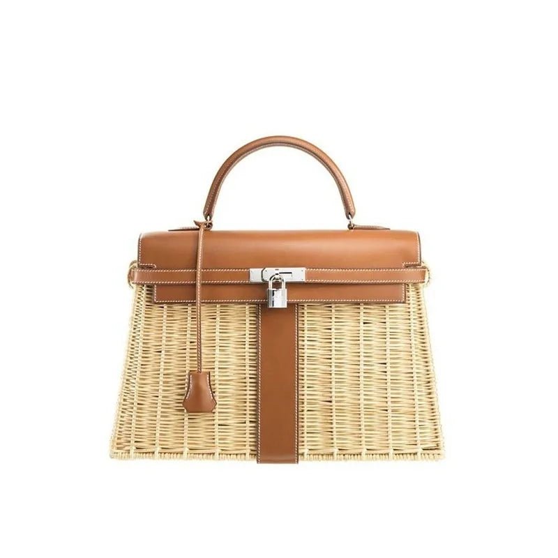 2020 Designer Bamboo Flap HandBag for Women - Trendy Home Mart