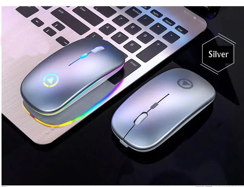 2.4GHz RGB Wireless USB Rechargeable Mouse - Trendy Home Mart