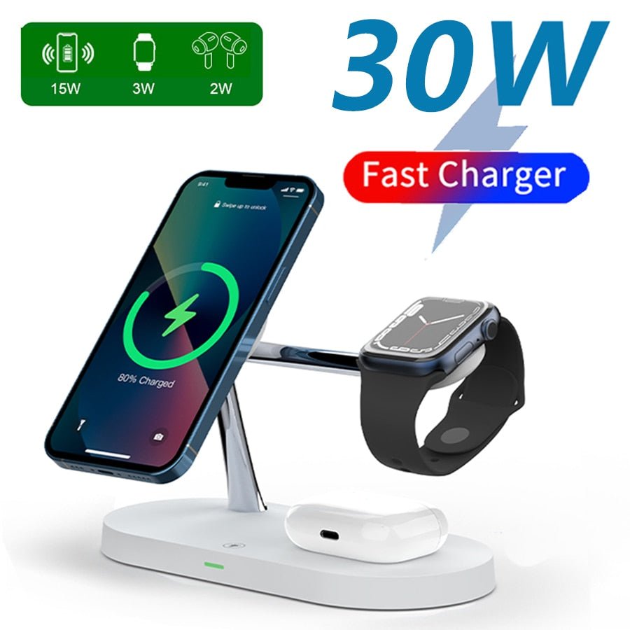 3 - in - 1 Wireless Magsafe Charger Stand - Trendy Home Mart