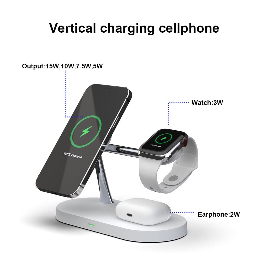 3 - in - 1 Wireless Magsafe Charger Stand - Trendy Home Mart