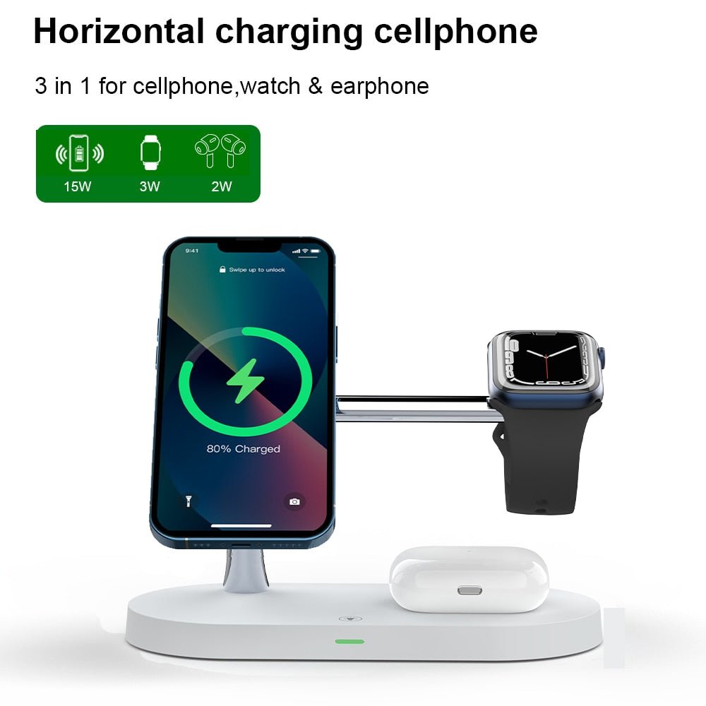3 - in - 1 Wireless Magsafe Charger Stand - Trendy Home Mart