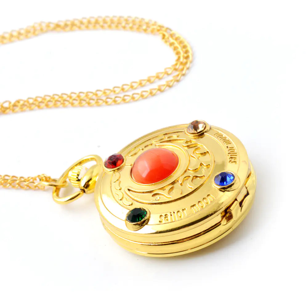 Cartoon Female Quartz Necklace Pocket Watch