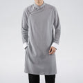 Chinese Style Men's Clothing with Oblique Flap Buckle