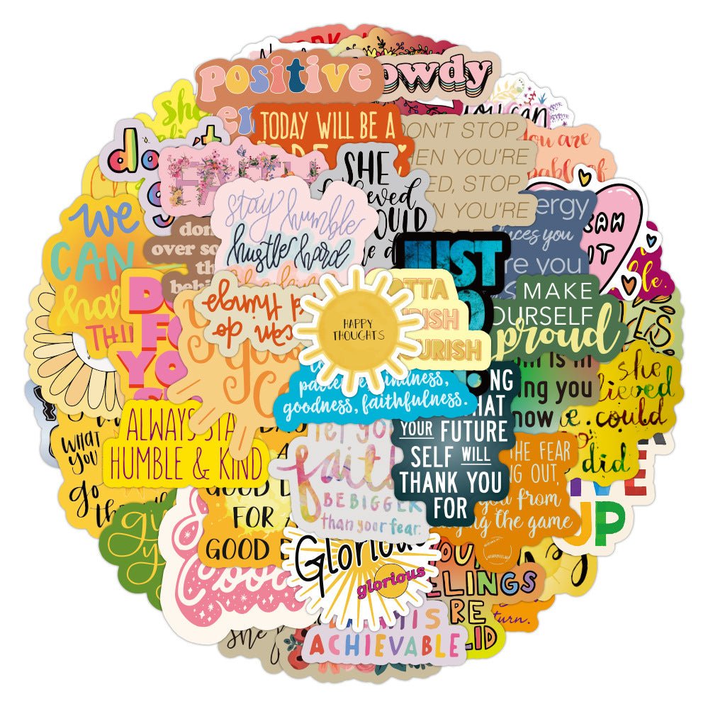 50 Waterproof Inspirational Graffiti Stickers Set - Trendy Home Mart