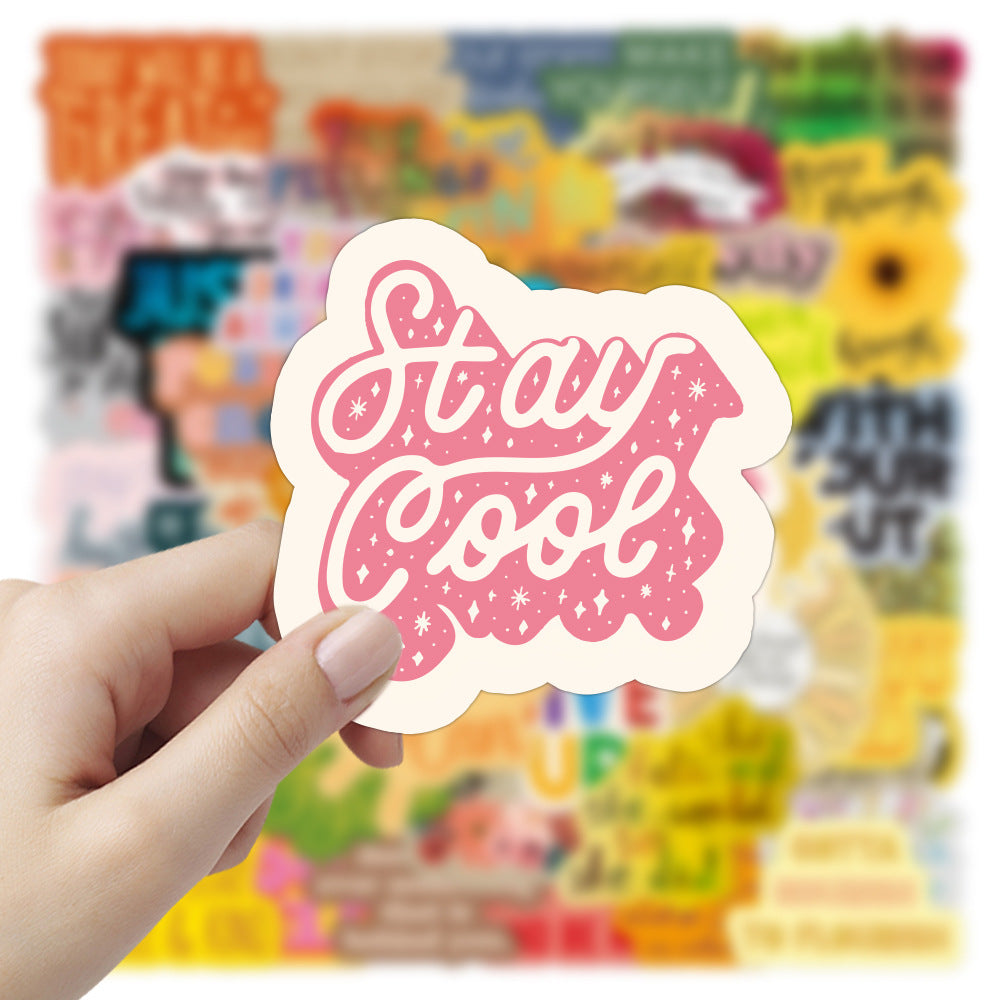 50 Waterproof Inspirational Graffiti Stickers Set