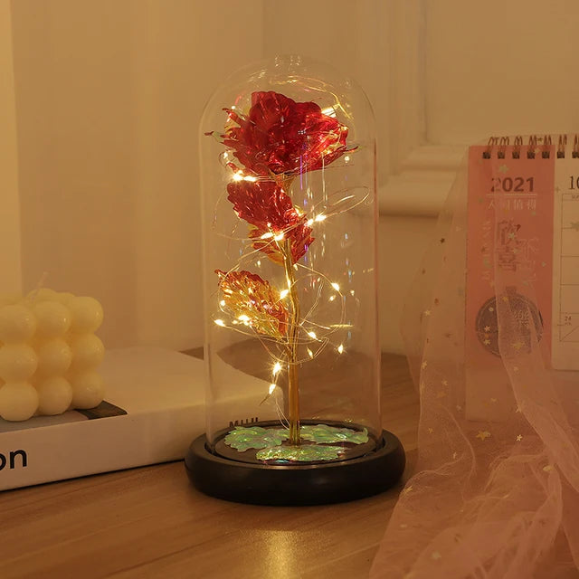 LED Light Beauty And The Beast Rose