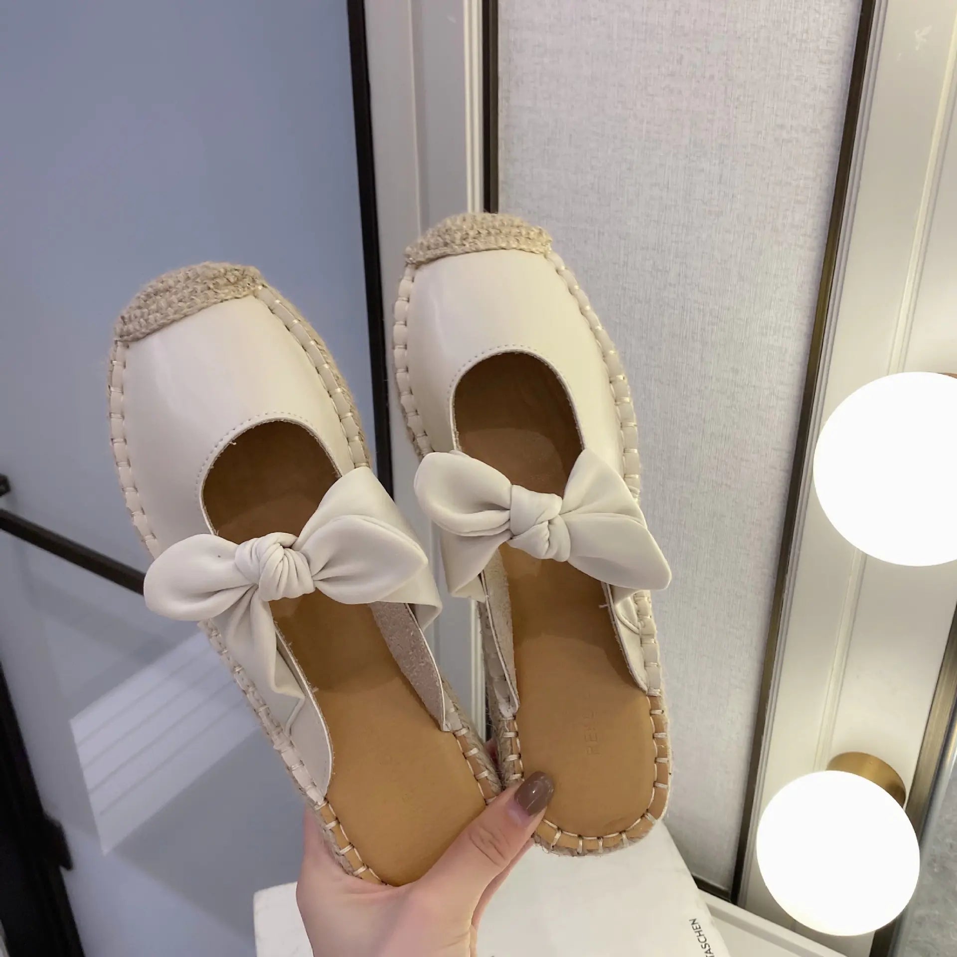 Zapatos y pantuflas de pescador de suela plana para mujer