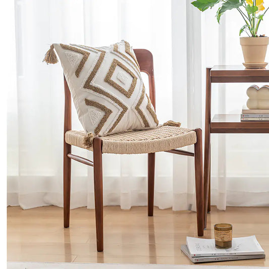 Bohemian Tufted Pillow Cover – Geometric Modern Style