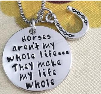 Letter Necklace with Round Pendant Inspirational Jewelry