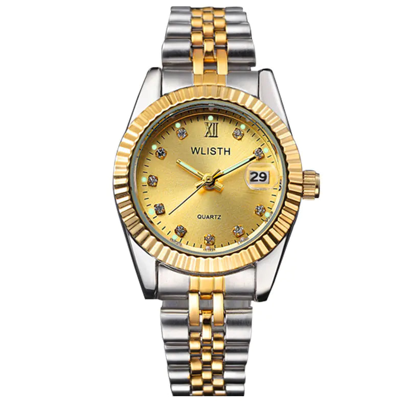 Fashionable Luminous Diamond Quartz Couple Watches