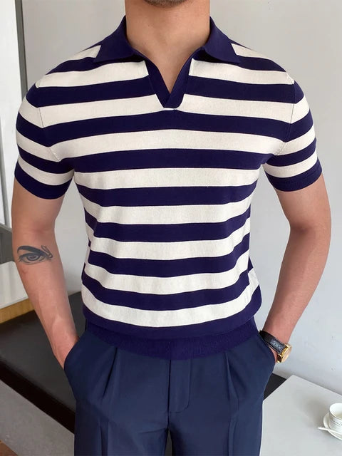 Polos de moda de verano para hombre, manga corta
