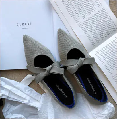 Flat Casual Boat Shoes with Bow – Mary Jane Style