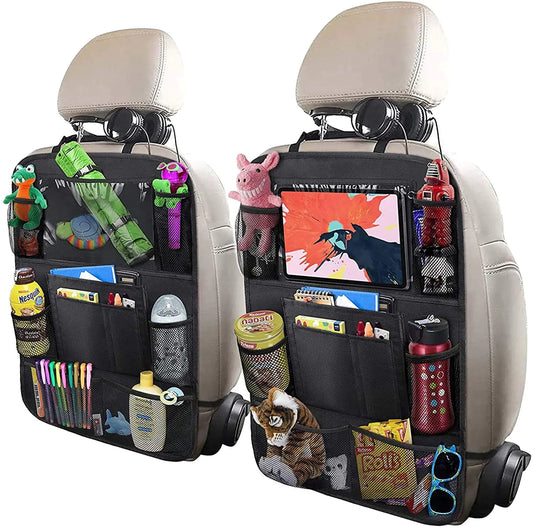ULEEKA Car Backseat Organizer – 2 Pack with Tablet Holder & 9 Pockets