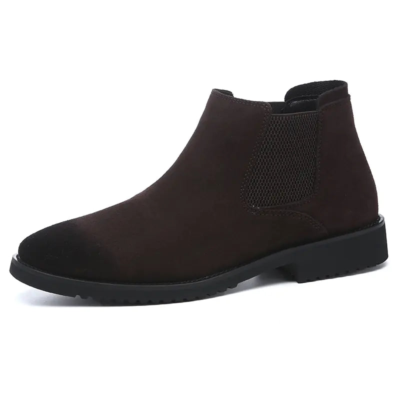 Botines Chelsea de piel de caña alta para hombre (35-46)