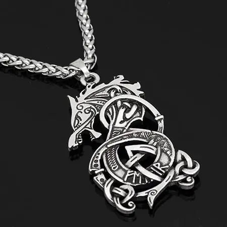 Collier pendentif dragon viking