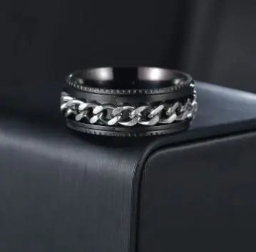 Fidget Spinner Rings – Tungsten & Stainless Steel Anxiety-Relief Bands