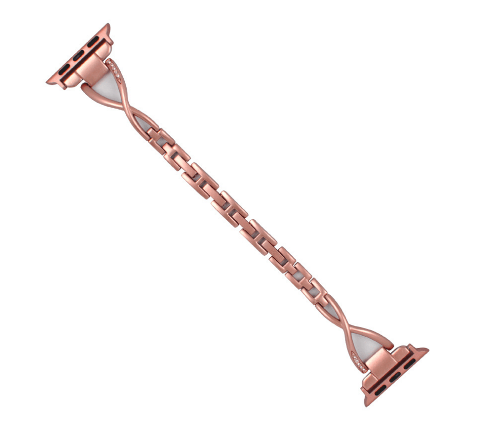 Apple Watch Band X-Type Stainless Steel with Diamonds - Trendy Home Mart