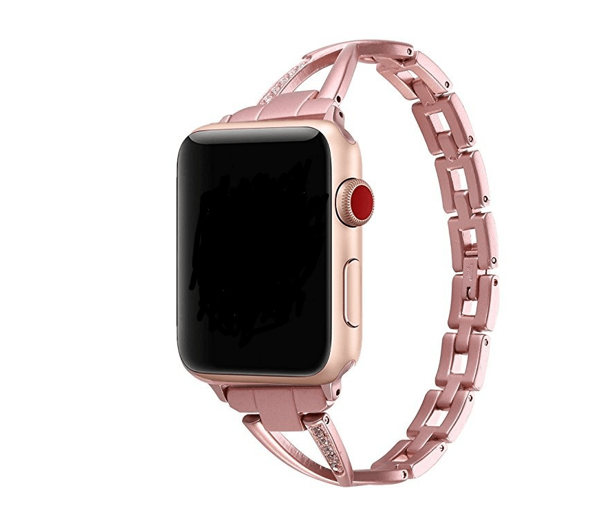 Apple Watch Band X-Type Stainless Steel with Diamonds - Trendy Home Mart