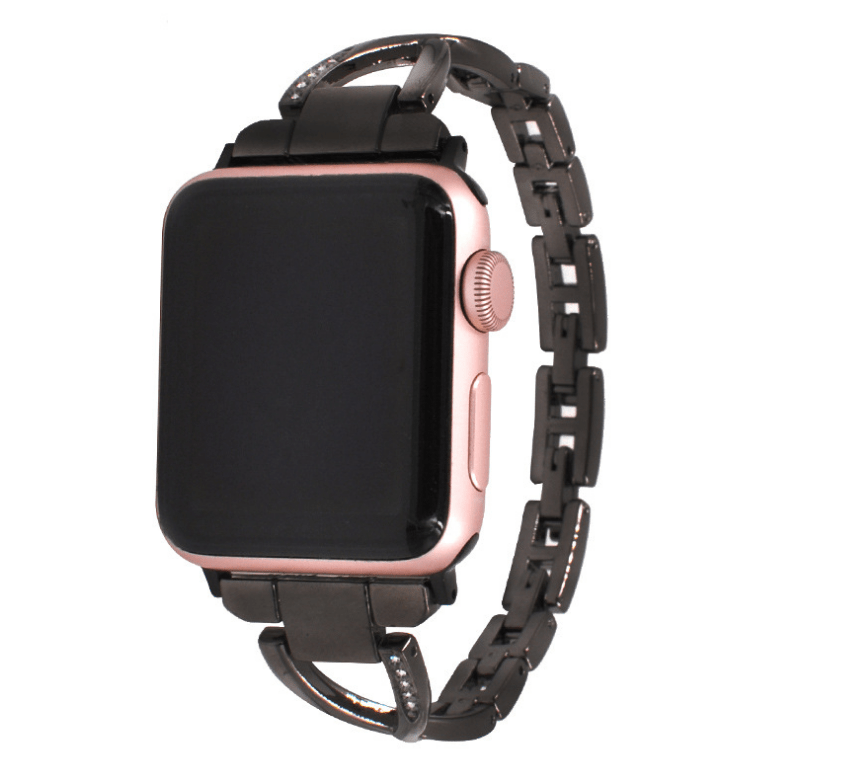 Apple Watch Band X-Type Stainless Steel with Diamonds - Trendy Home Mart