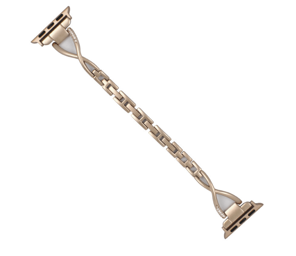 Apple Watch Band X-Type Stainless Steel with Diamonds - Trendy Home Mart