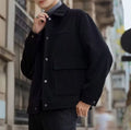 Striped Short Style Casual Men's Clothing Lapel