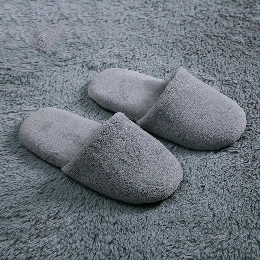 Thick Warm Coral Velvet Bread Shoes Slippers