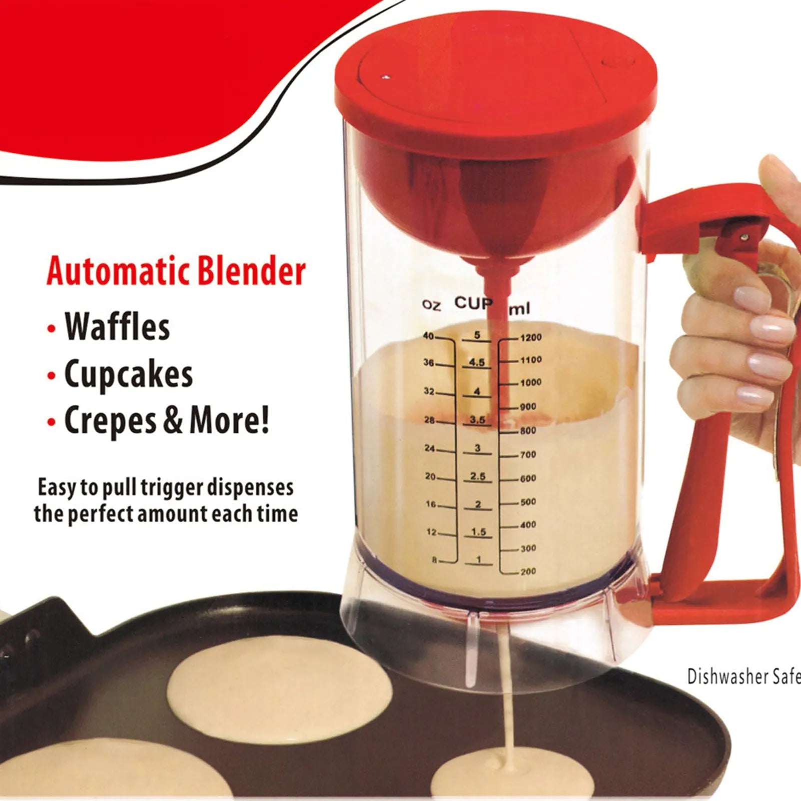 Batter Dispenser Pancake Flour Paste Separator & Mixer Baking Tool Electric Batter - Trendy Home Mart