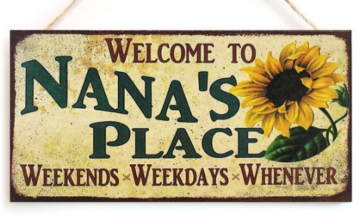 Inspirational Wooden Wall Plaque - NANA'S PLACE Sign