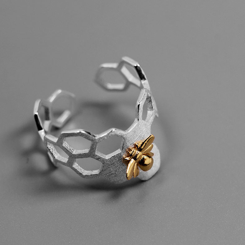 Beehive Ring, Women's Jewelry, Honeycomb Design - Trendy Home Mart