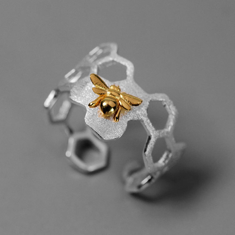 Beehive Ring, Women's Jewelry, Honeycomb Design - Trendy Home Mart