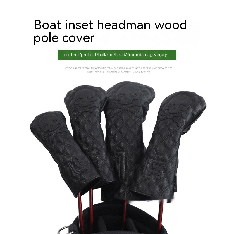 Black PU Leather Golf Club Headcovers - Trendy Home Mart