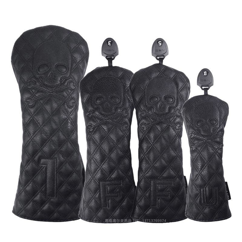 Black PU Leather Golf Club Headcovers - Trendy Home Mart