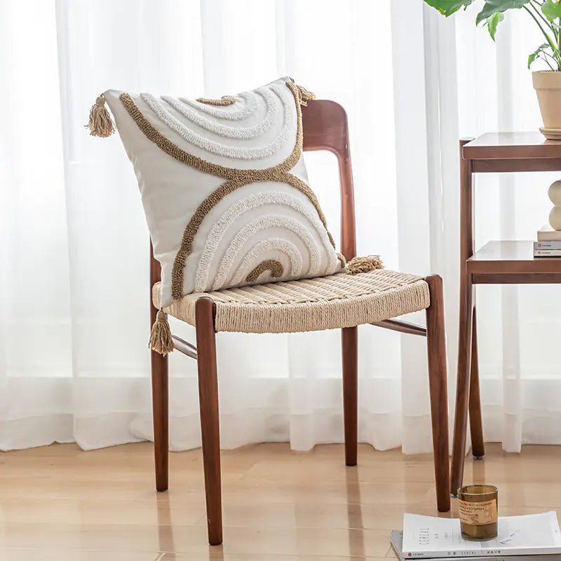 Bohemian Tufted Pillow Cover – Geometric Modern Style - Trendy Home Mart