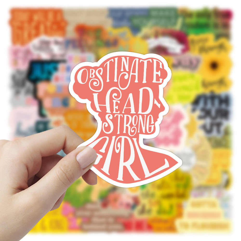 50 Waterproof Inspirational Graffiti Stickers Set
