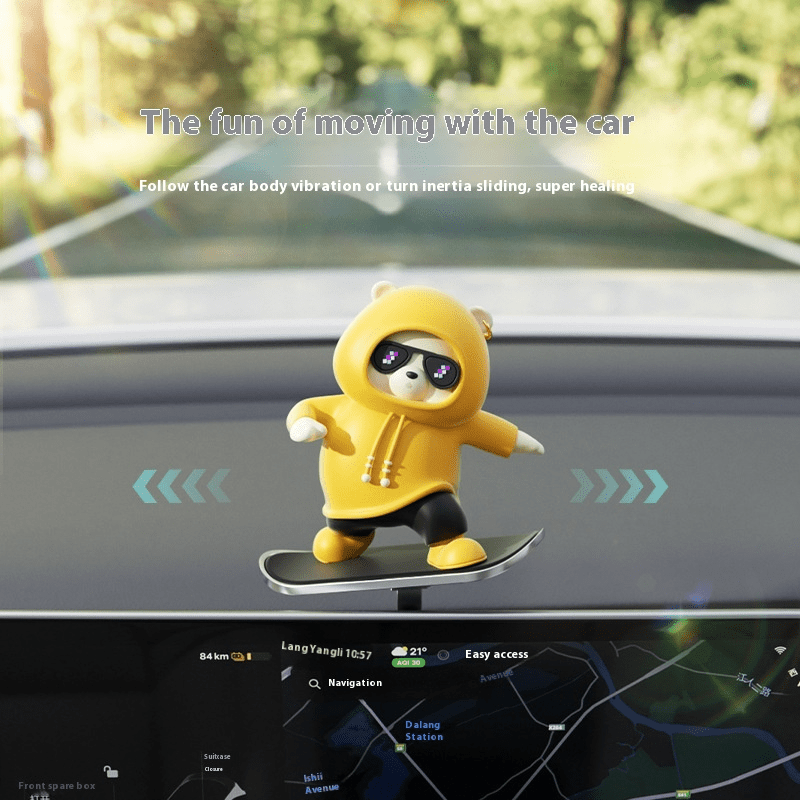 Cartoon Bear Car Skateboard - Trendy Home Mart