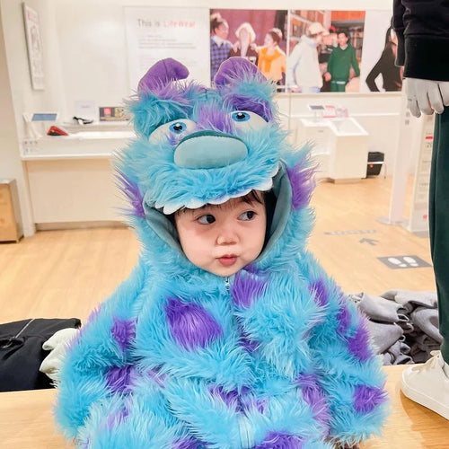 Cute Animal Baby Jumpsuit With Hooded Zipper - Trendy Home Mart