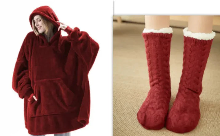 Oversized Fleece Sweatshirt Blanket