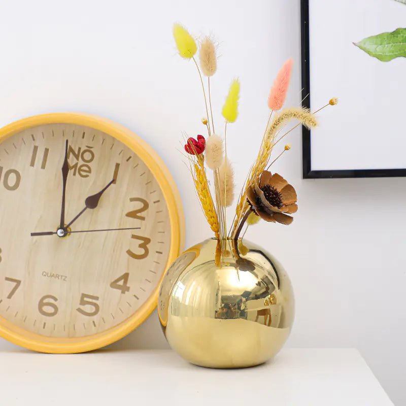 Electroplated Ceramic Gold Vase – Luxury Handmade Decor - Trendy Home Mart