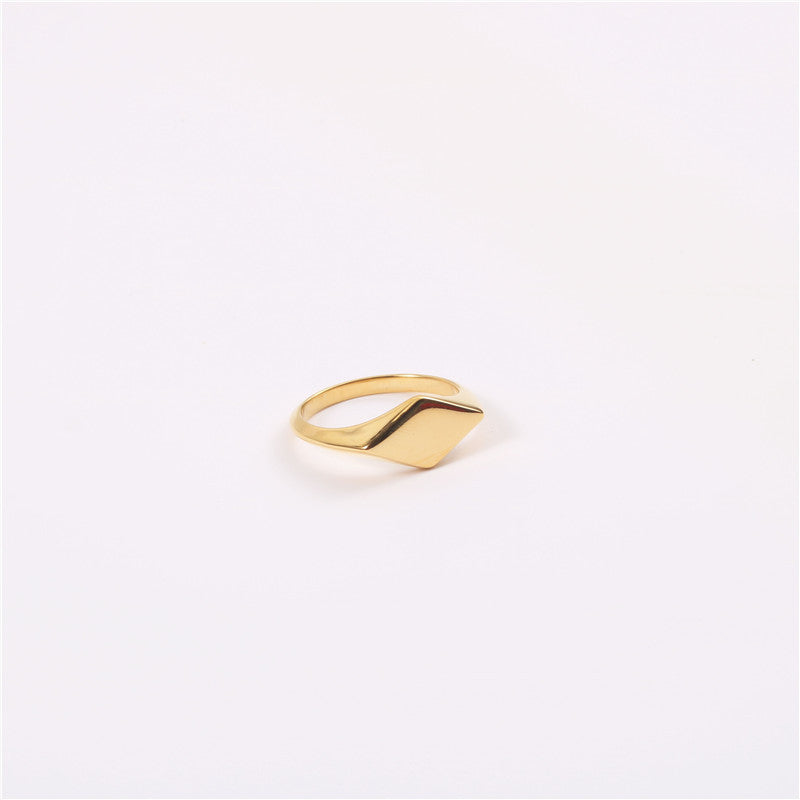 Geometric Faceted Ring - Minimalist Women's Jewelry