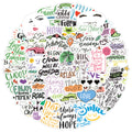 50 Waterproof Inspirational Graffiti Stickers Set