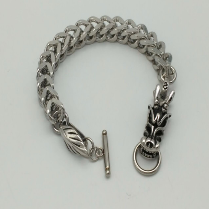 Titanium Steel Dragonhead Bracelet - Fashionable Men's Jewelry