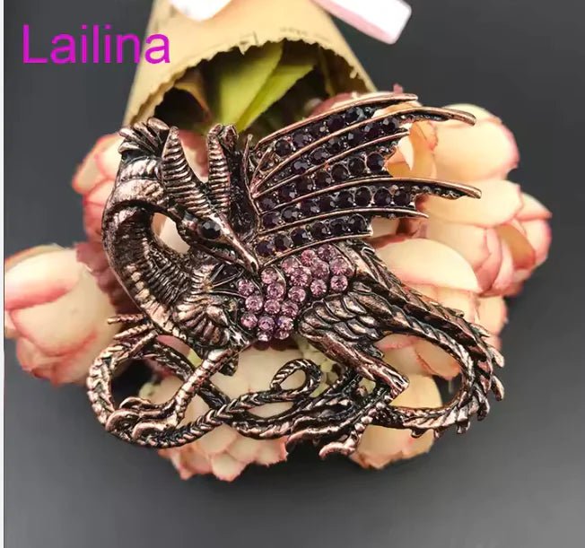 Fire Dragon Style Brooch - Trendy Home Mart