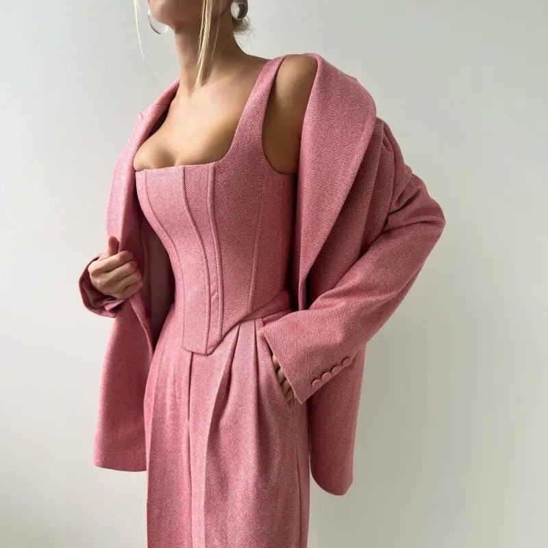 Fishbone Crisp Suit Women's Clothing - Trendy Home Mart
