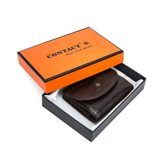 Genuine Leather Fashion Small Wallet - Trendy Home Mart