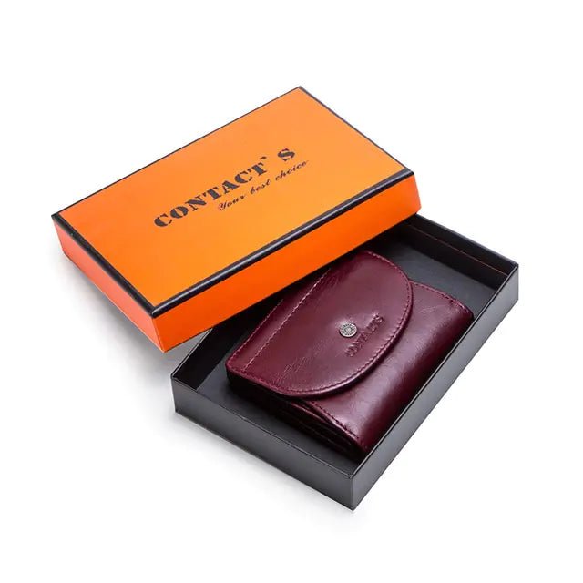 Genuine Leather Fashion Small Wallet - Trendy Home Mart